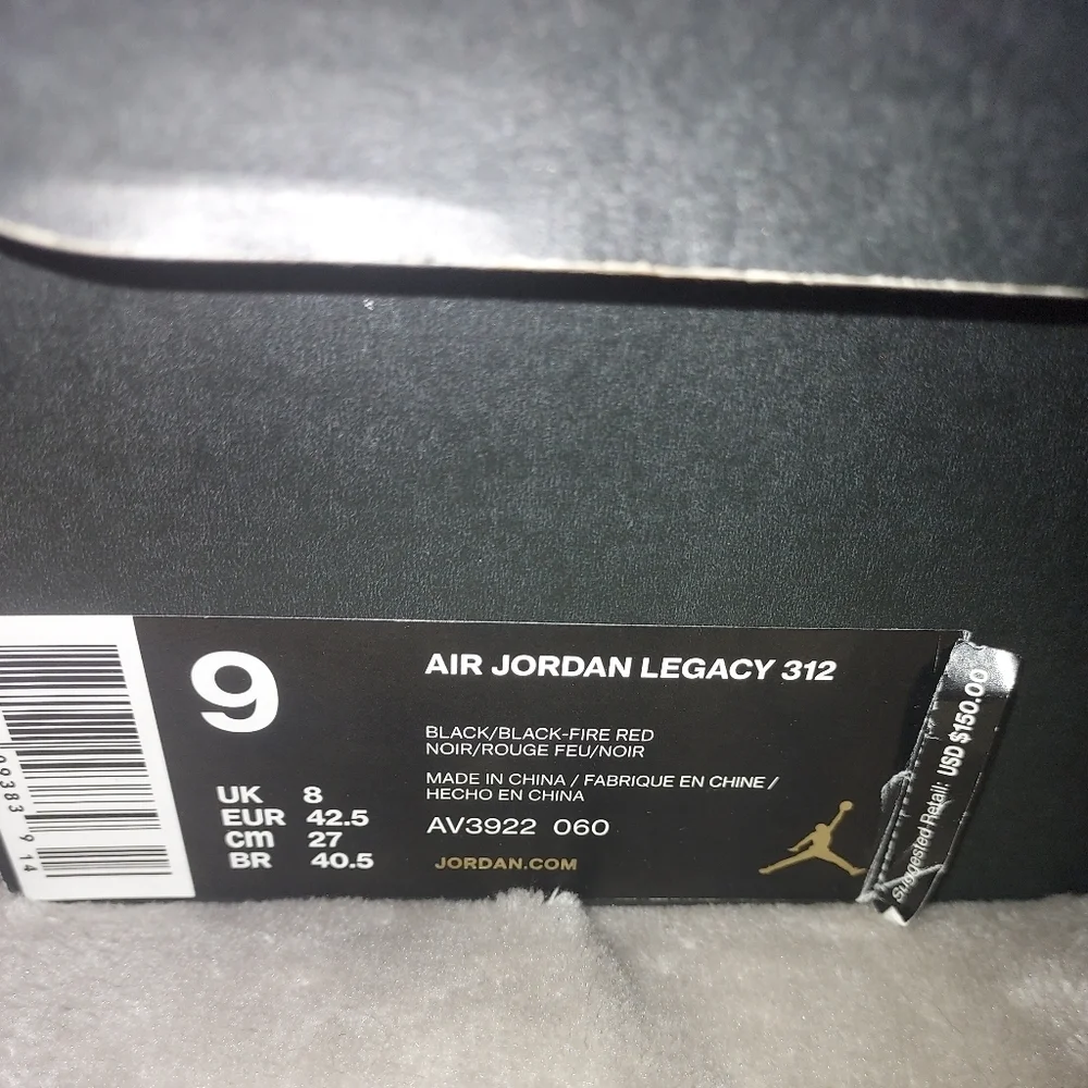 Jordan Legacy 312 Black Suede Sneakers 2019 - Picture 3 of 14